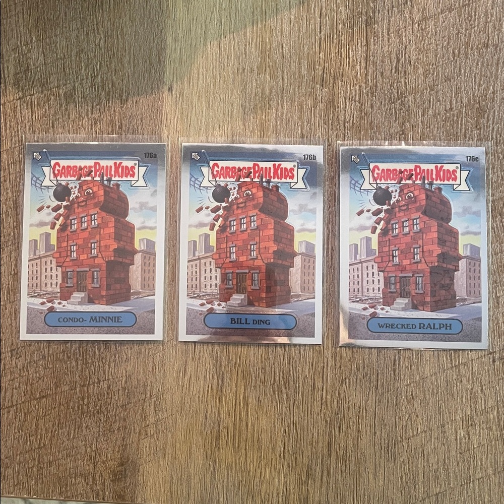 Garbage Pail Kids Trading Cards Set with C Card variation Wrecked Ralph 176a/b/c